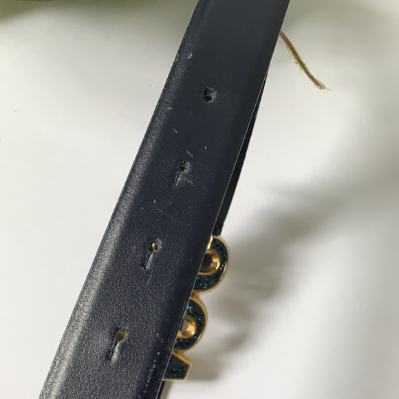 Vintage AUTHENTIC Versace Jeans Couture navy blue belt size XXS-XS - Picture 5 of 7